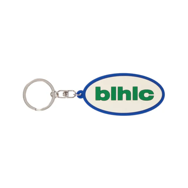 ballaholic-blhlc-oval-logo-keychain-ivory-blue-green image 1