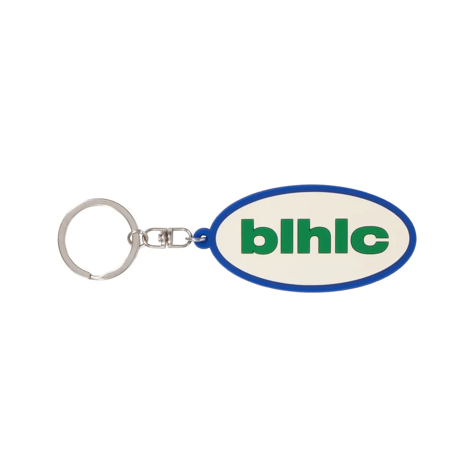 ballaholic-blhlc-oval-logo-keychain-ivory-blue-green image 1