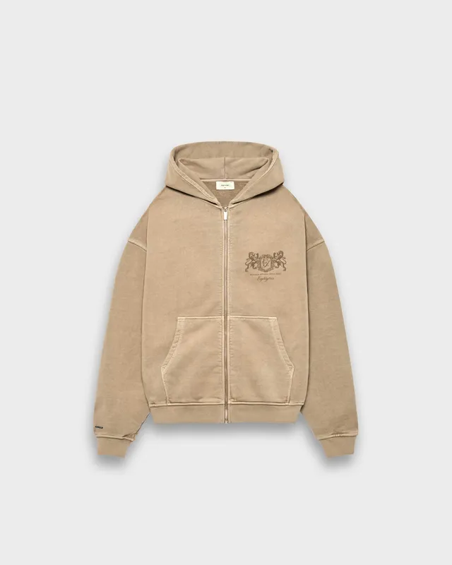 eightyfive-washed-premier-zip-hoodie-mocha-100-baumwolle image 1