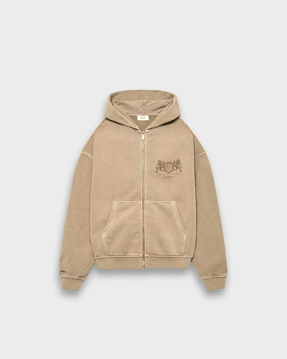 eightyfive-washed-premier-zip-hoodie-mocha-100-baumwolle image 1