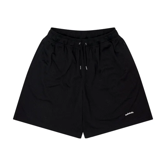 ballaholic-shorts-logo-mesh-zip-shorts-hose-schwarz-reissv image 1