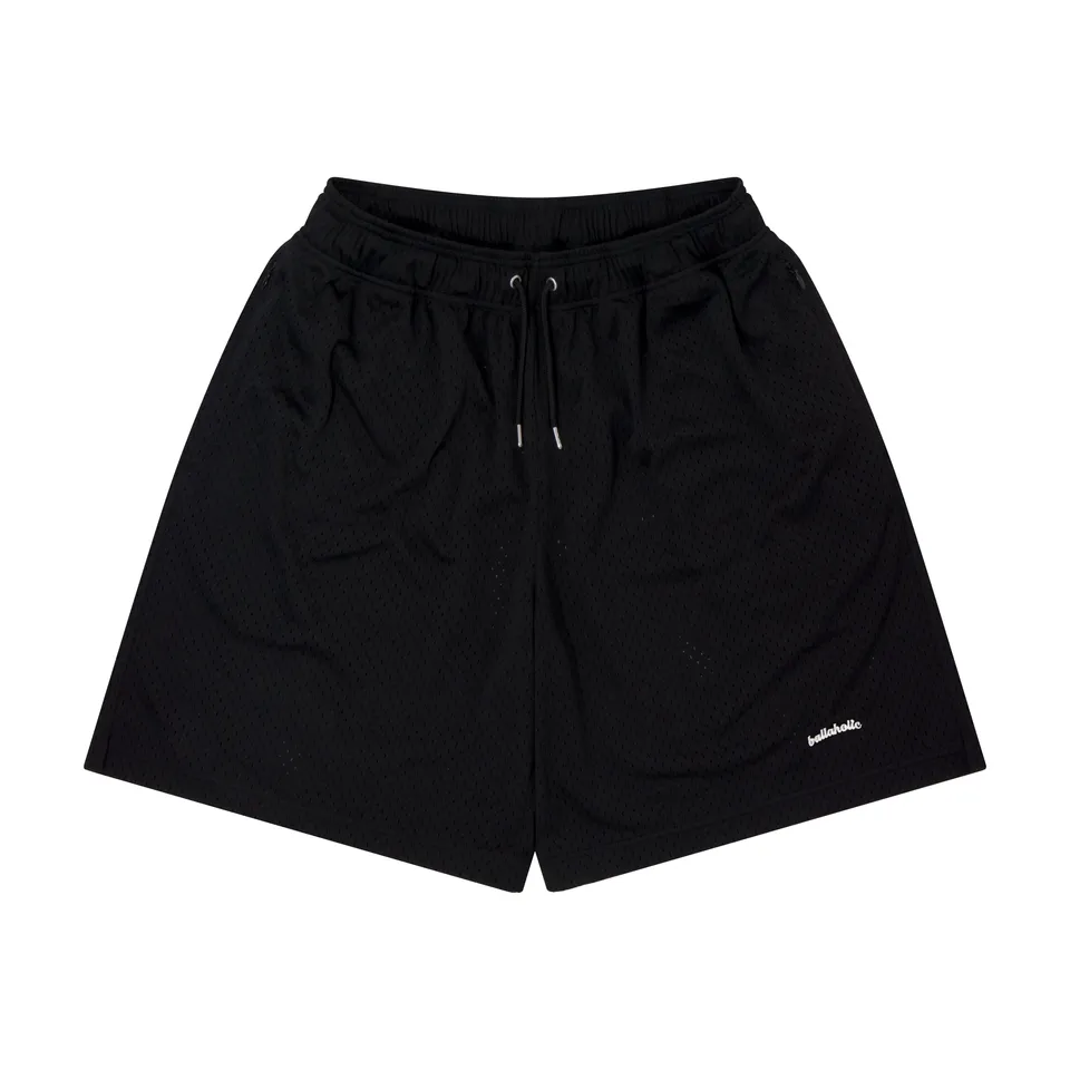 ballaholic-shorts-logo-mesh-zip-shorts-hose-schwarz-reissv image 1