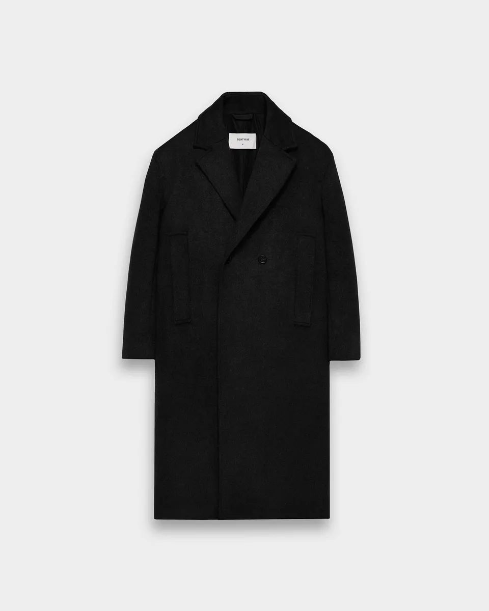 eightyfive-double-breasted-wool-coat-mantel-schwarz-wolle image 1
