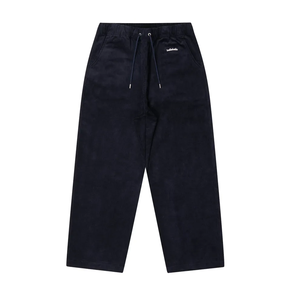 ballaholic-logo-corduroy-pants-cordhose-navy image 1