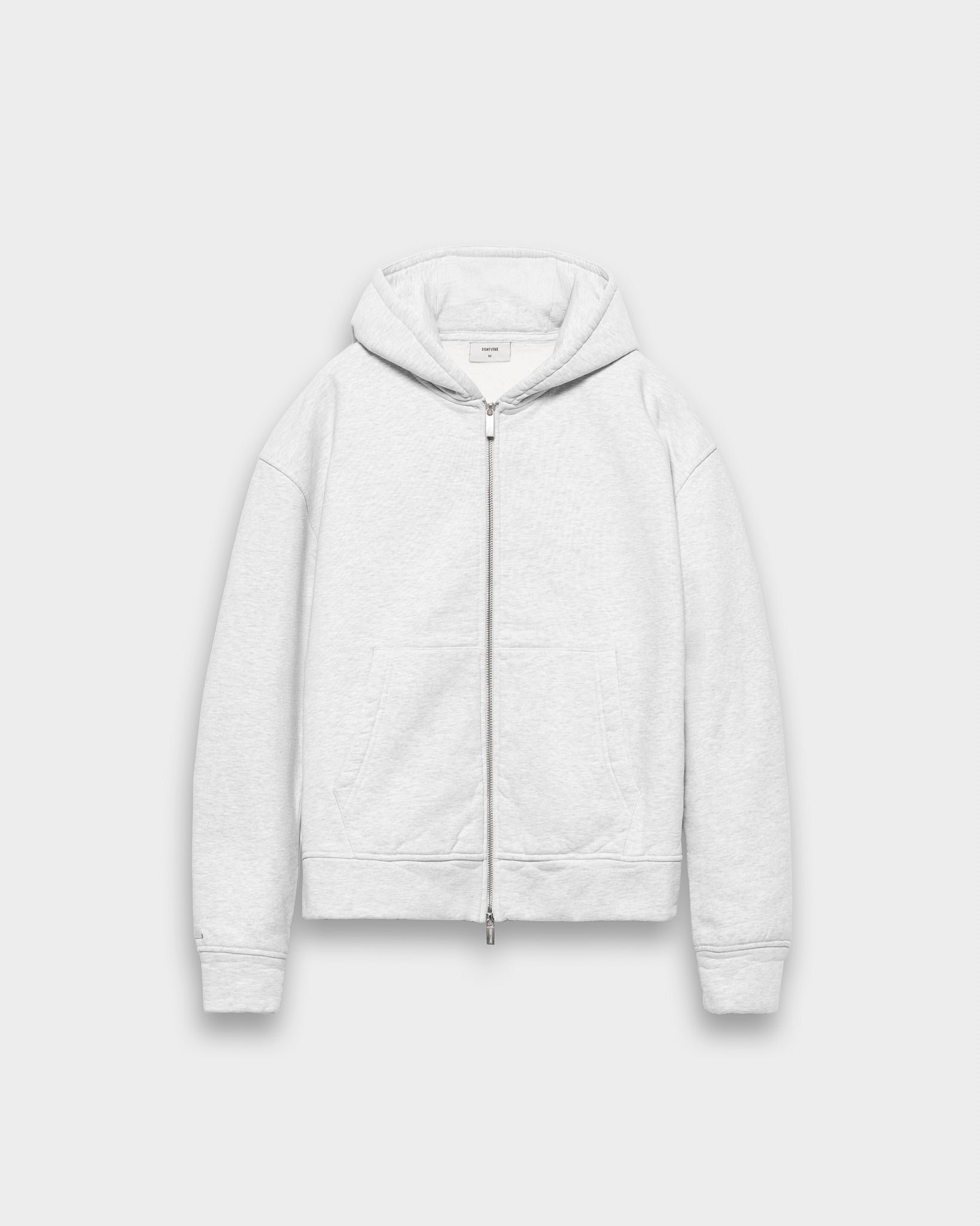 eightyfive-signature-heavy-zip-hoodie-ash-grey-490gsm image 1
