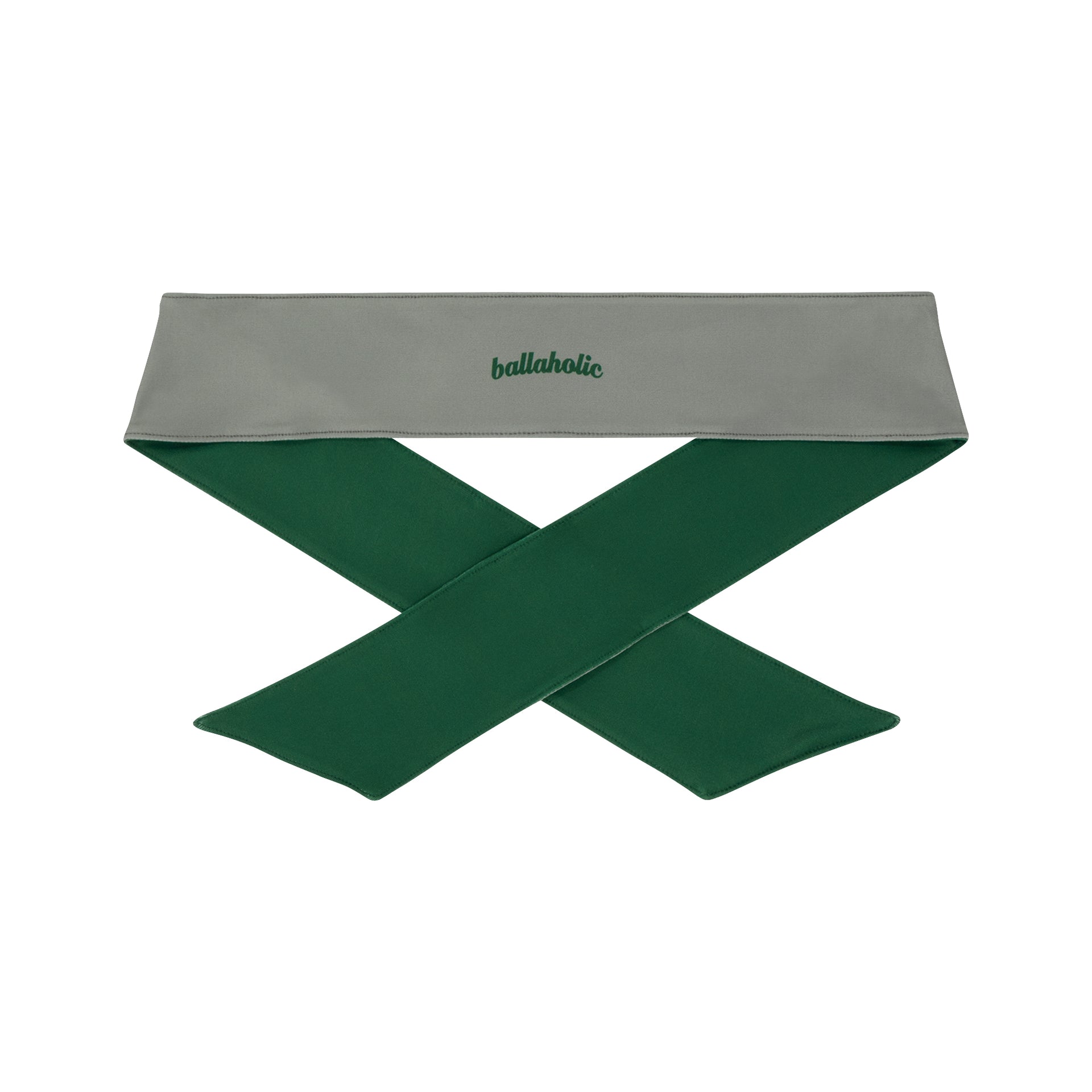 ballaholic-logo-head-tie-stirnband-gray-forest-green image 1