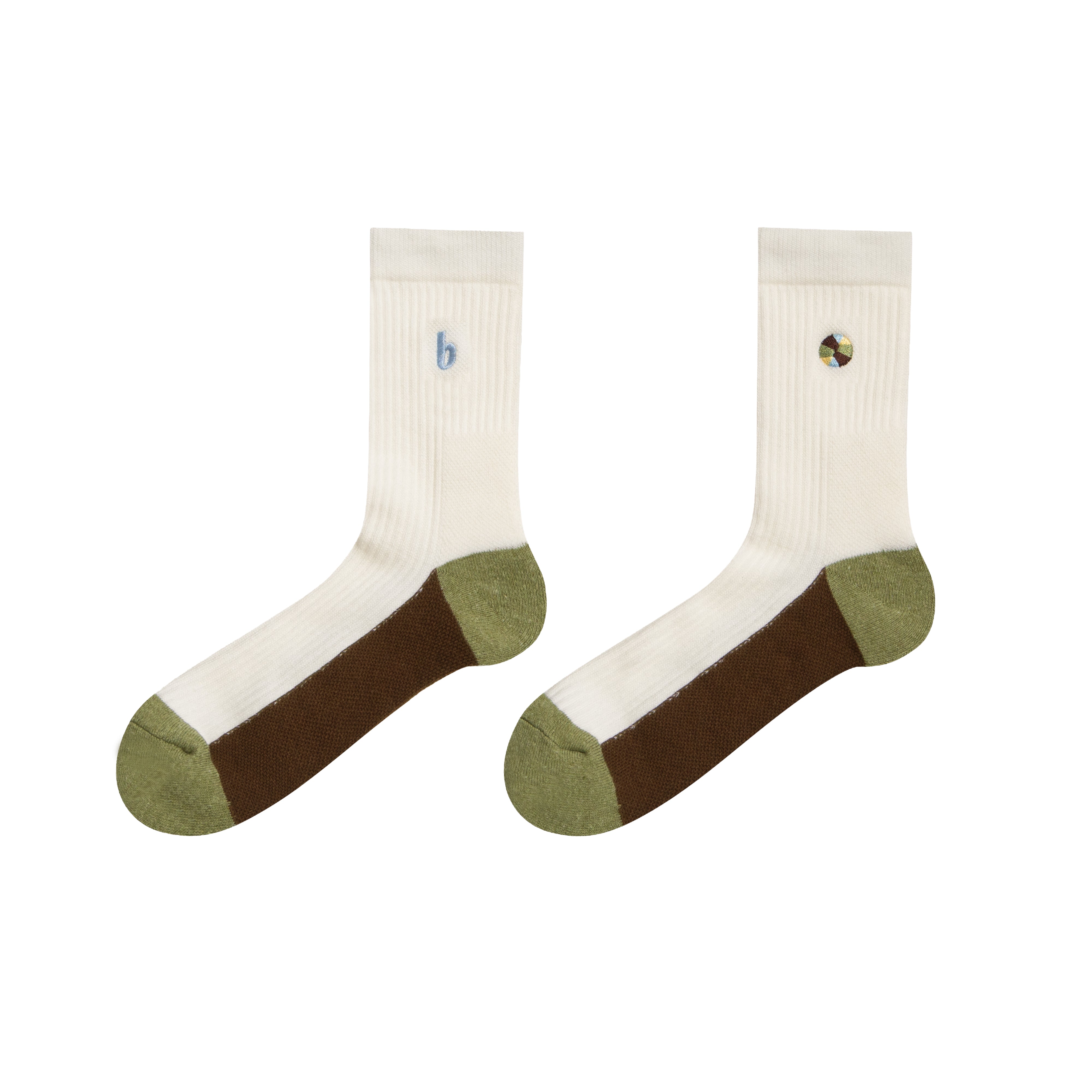 ballaholic-b-ball-mid-crew-socken-ivory-halbhoch image 1