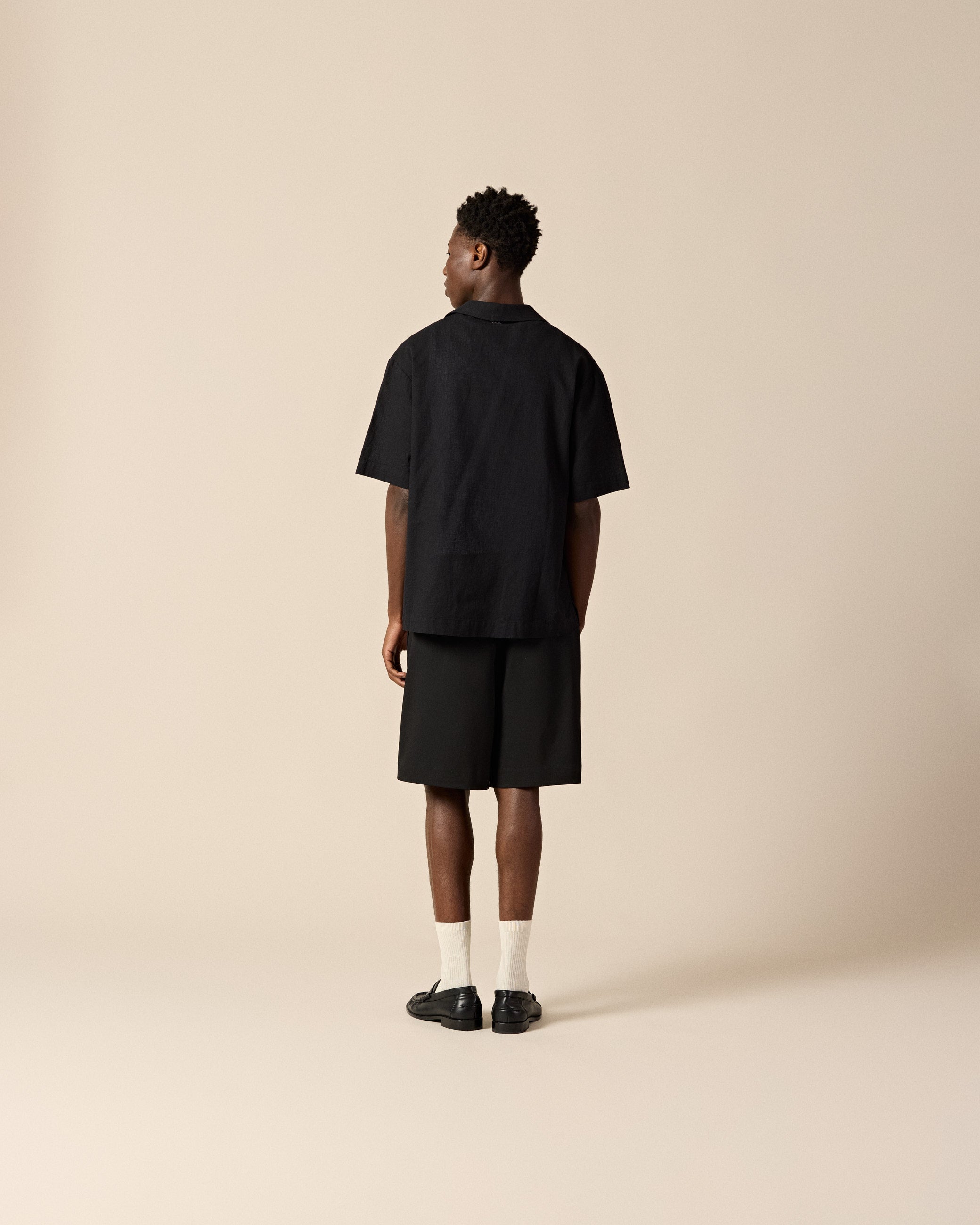 eightyfive-double-breasted-cotton-linen-shirt-hemd-schwarz-relaxed-fit image 5