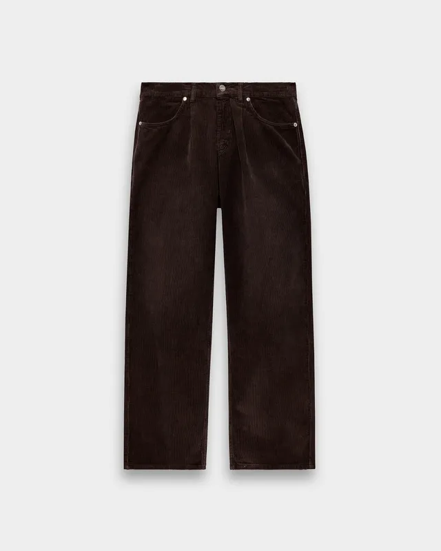eightyfive-washed-pleated-corduroy-pants-cordhose-braun-32 image 1