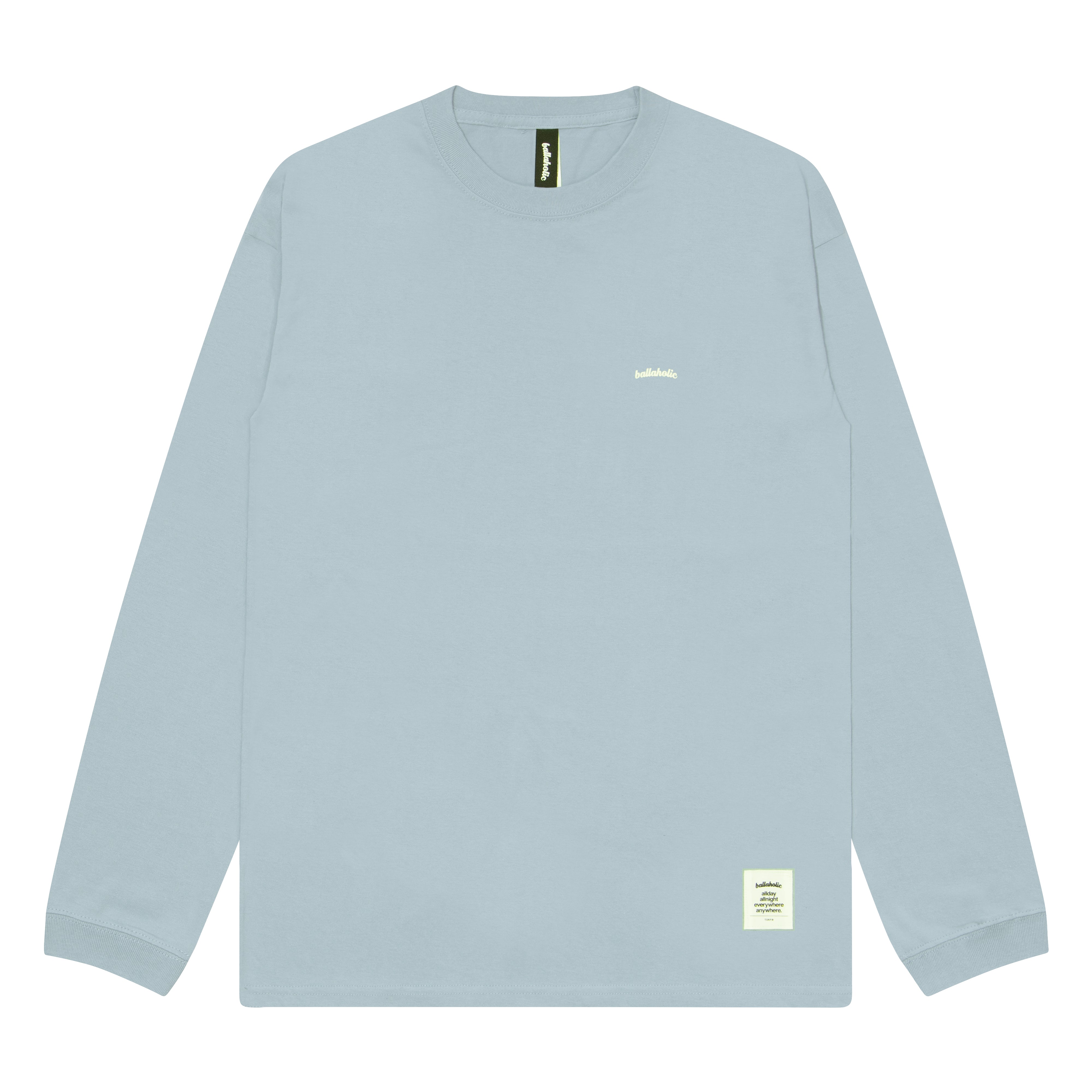 ballaholic-micro-logo-long-tee-langarmshirt-slate-blue-wei image 1