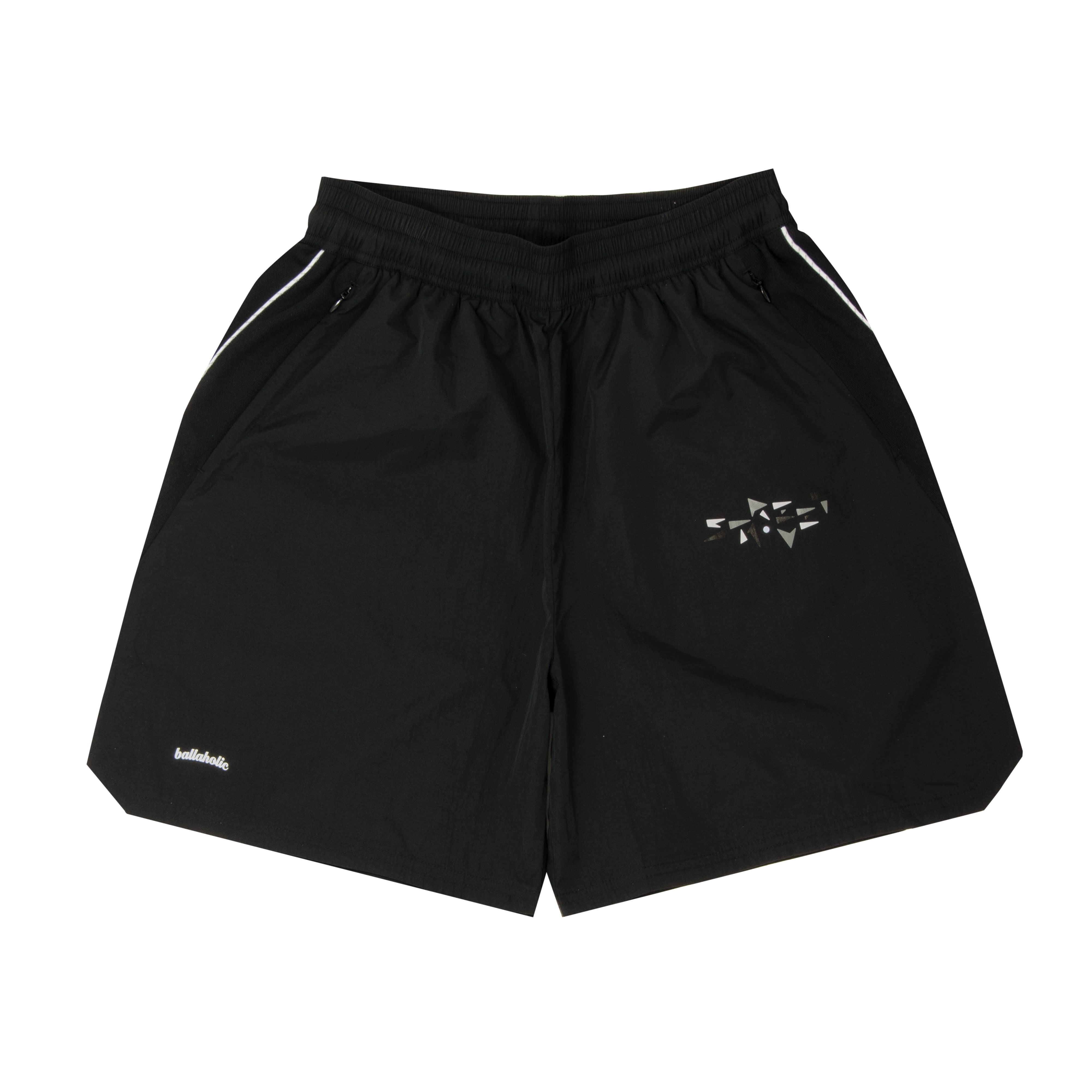 ballaholic-shorts-streetmove-nylon-zip-shorts-schwarz image 1