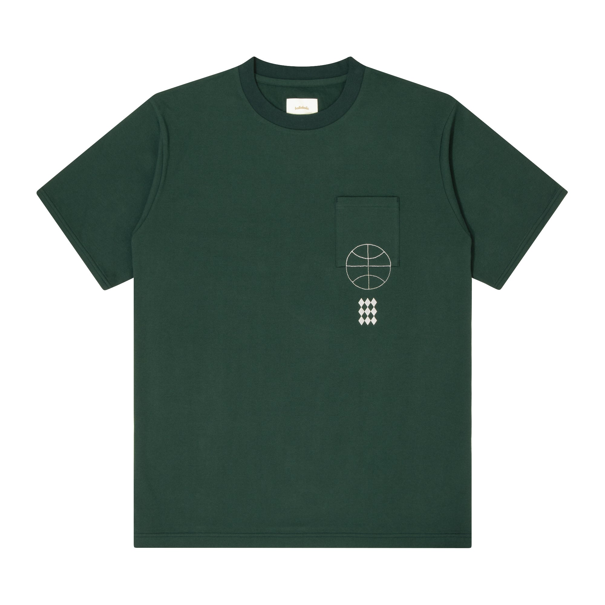 ballaholic-paint-pocket-tee-t-shirt-dark-green image 1