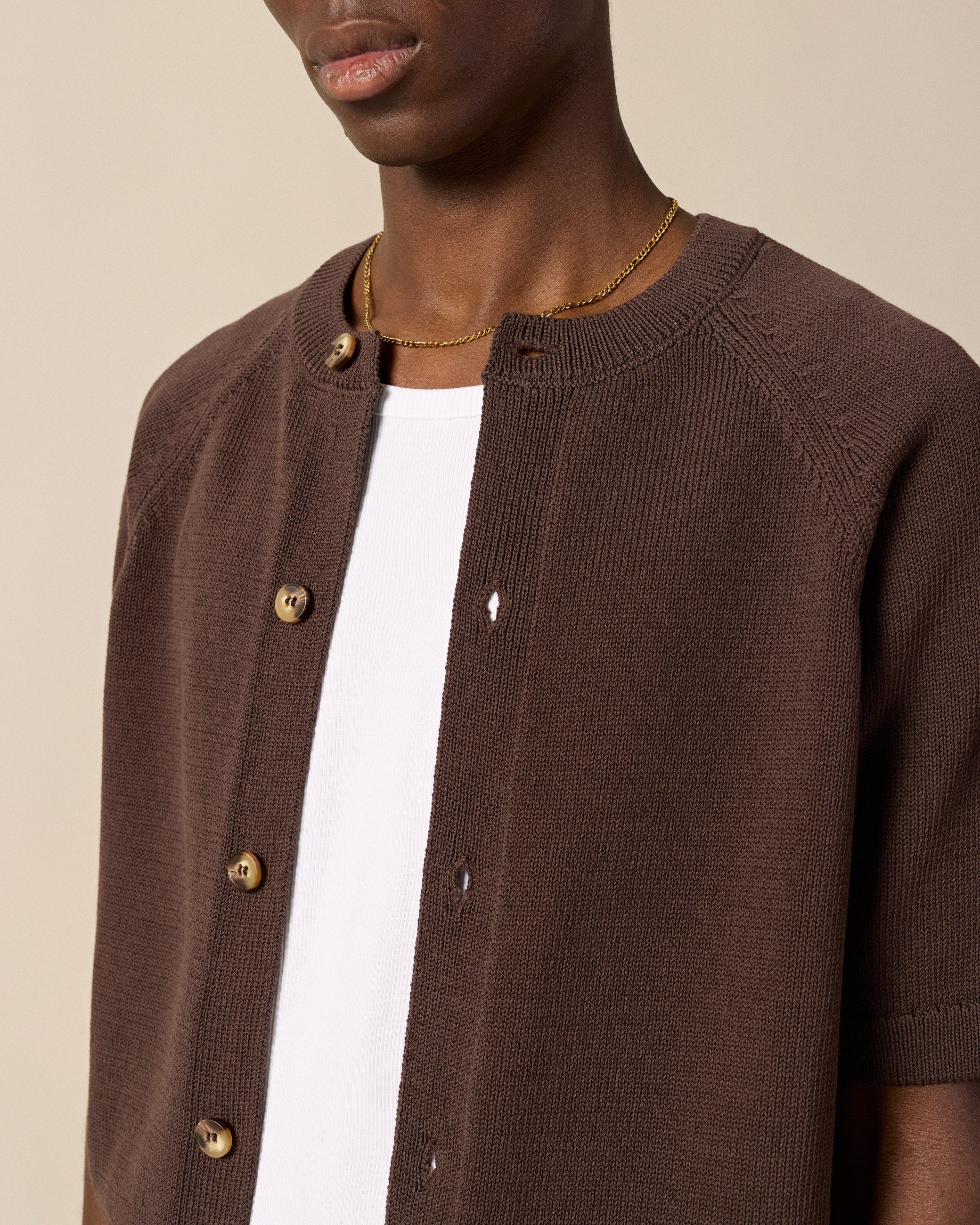 eightyfive-crewneck-cardigan-strickjacke-brown-regular-fit image 6
