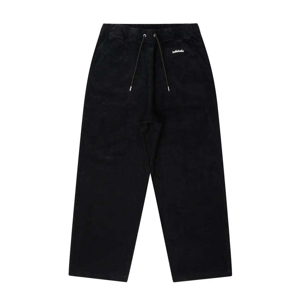 ballaholic-pants-logo-corduroy-pants-schwarz-cordhose image 1