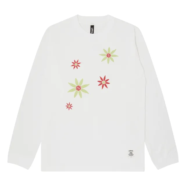 ballaholic-ball-panel-flower-long-tee-weiss-grafik image 1