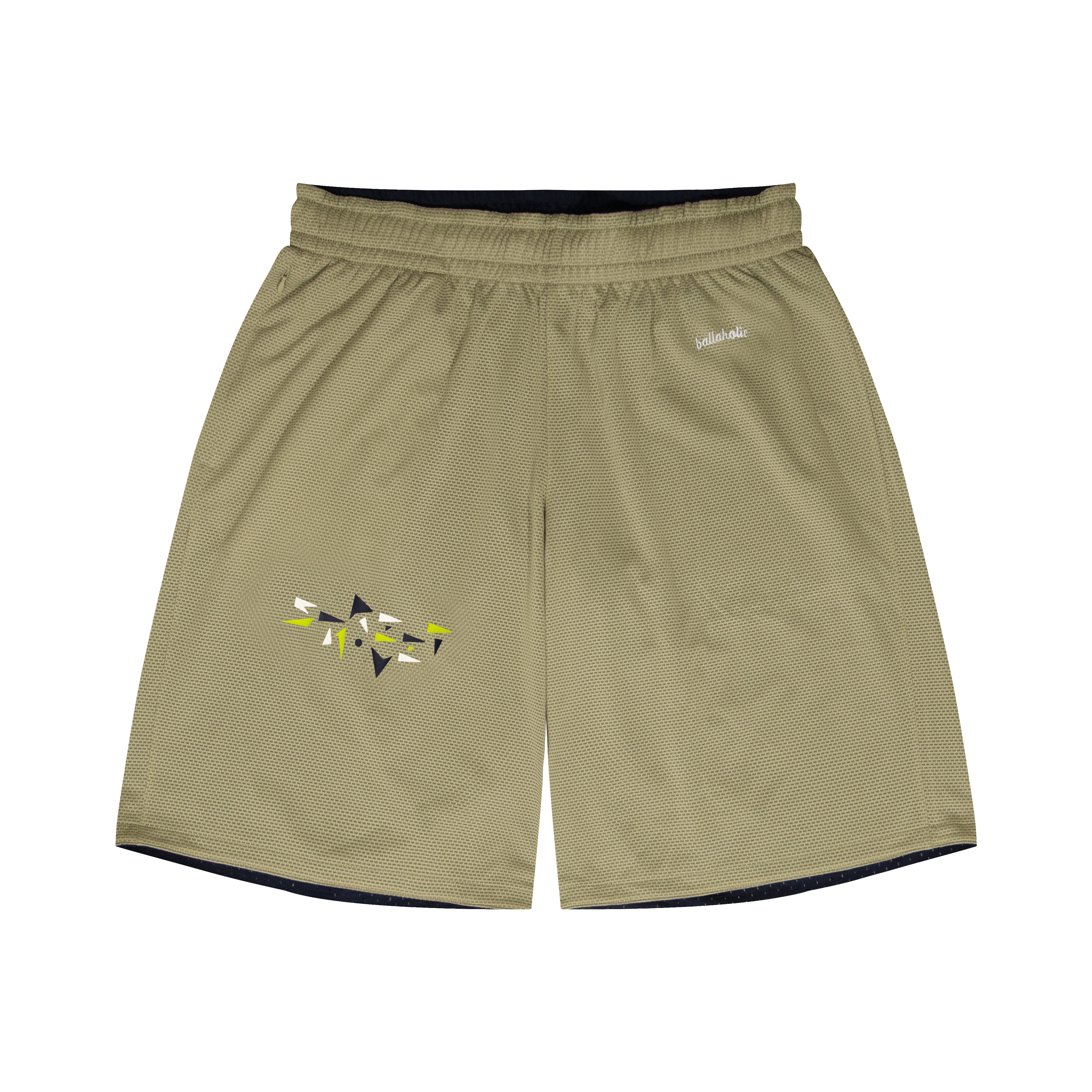 ballaholic-college-logo-streetmove-mesh-zip-shorts-navy image 2