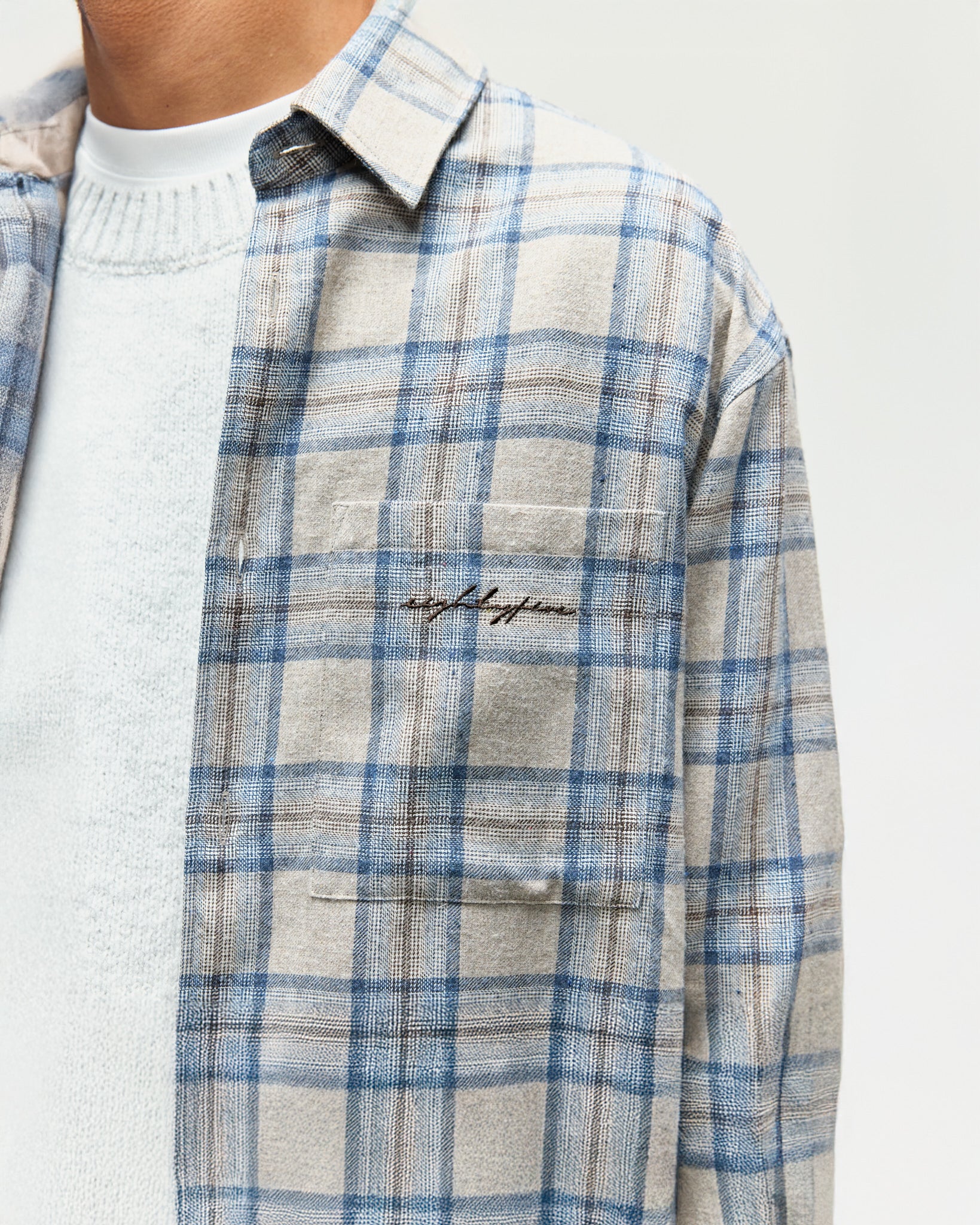 eightyfive-tops-checked-shirt-hemd-grey-flanell-kariert-relaxed image 6