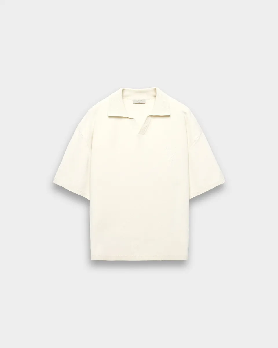 eightyfive-cropped-knit-polo-t-shirt-off-white-stickerei image 1
