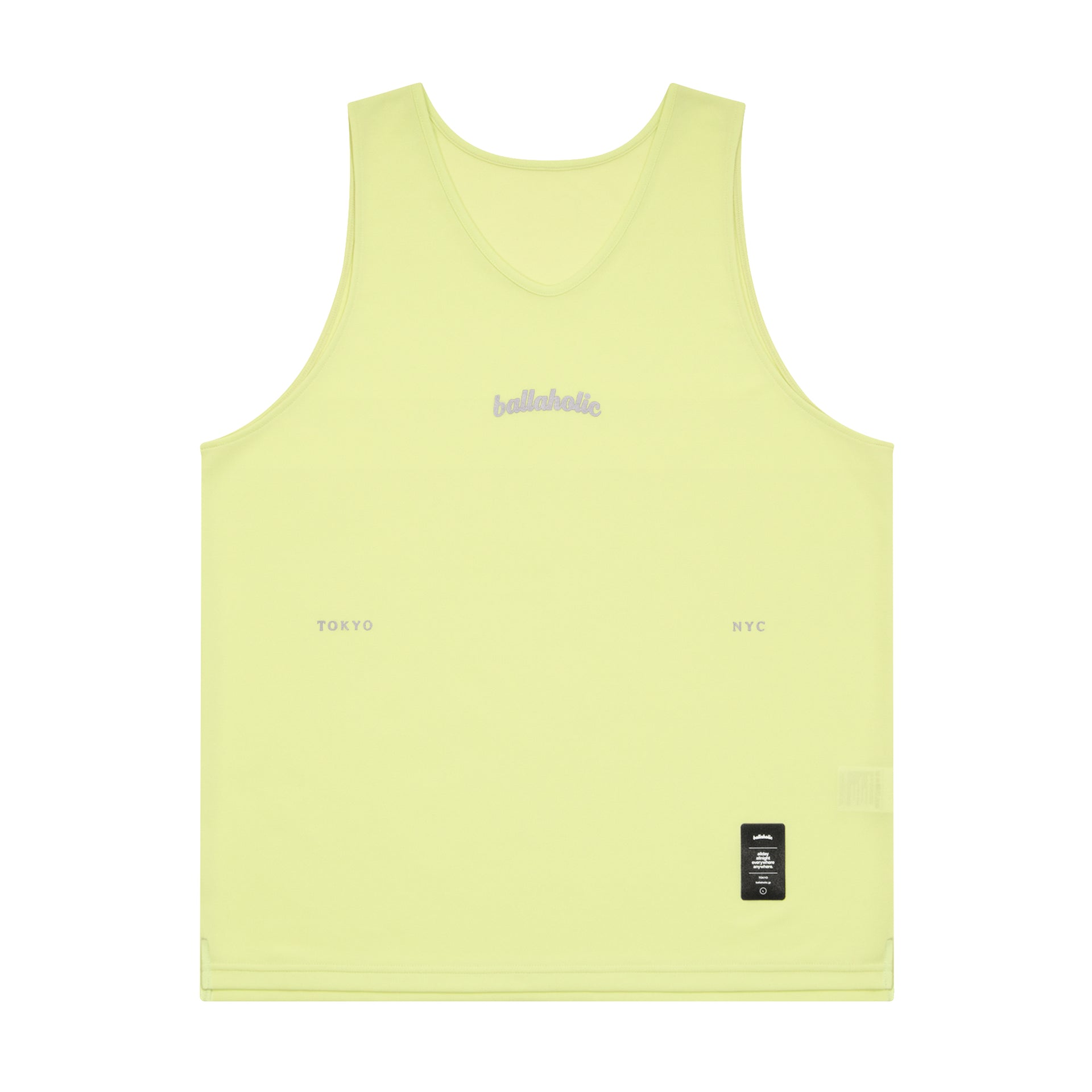 ballaholic-w-face-tank-top-tanktop-lime-cream image 1