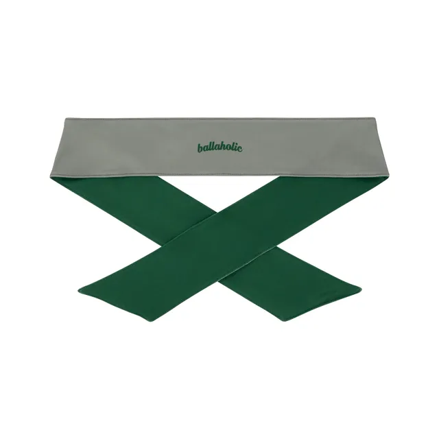 ballaholic-logo-head-tie-stirnband-gray-forest-green image 1