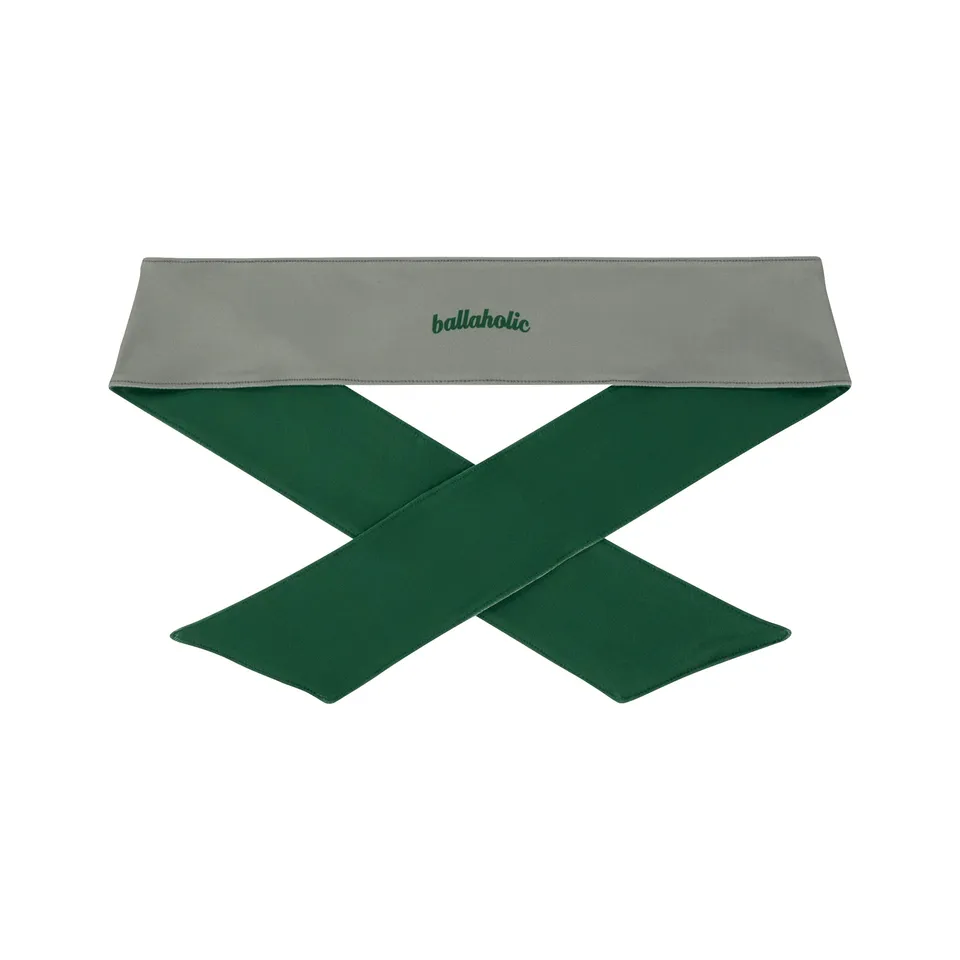 ballaholic-logo-head-tie-stirnband-gray-forest-green image 1