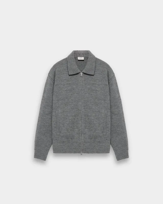 eightyfive-wool-blend-zip-cardigan-strickjacke-grau-relaxed image 1
