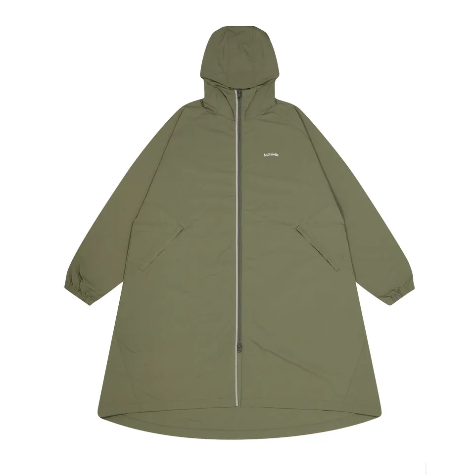 ballaholic-tops-w-face-long-jacket-olive-reflektor image 1