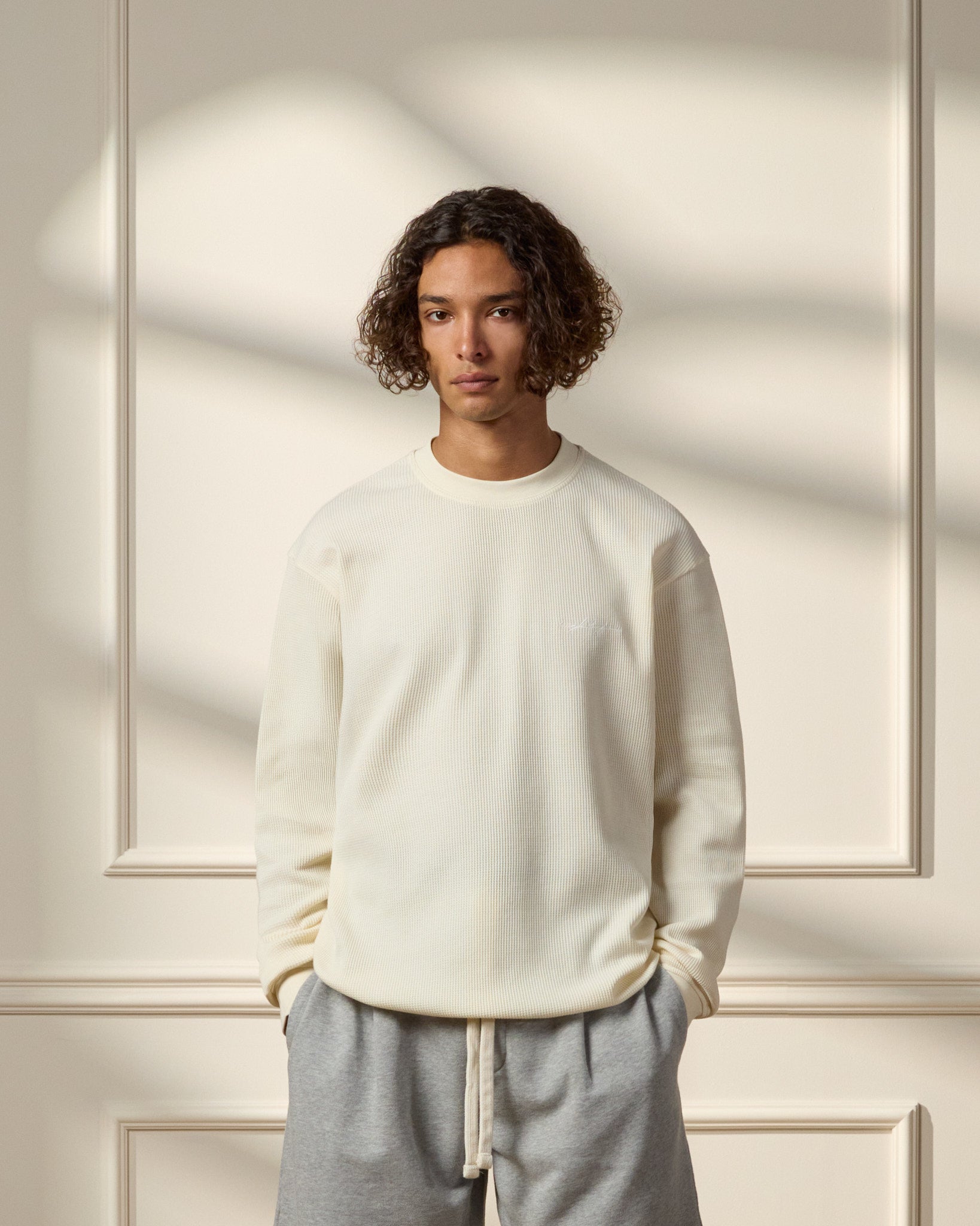 eightyfive-waffle-longsleeve-herren-off-white-relaxed-fit image 3