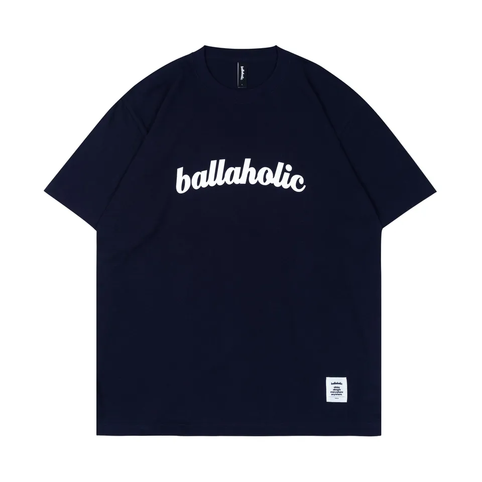 ballaholic-logo-tee-navy-baumwollshirt-custom image 1