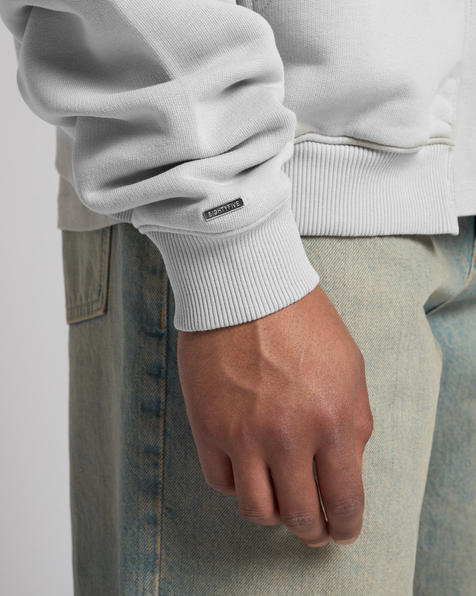 eightyfive-tops-signature-oversized-hoodie-light-grey-baumwolle image 6