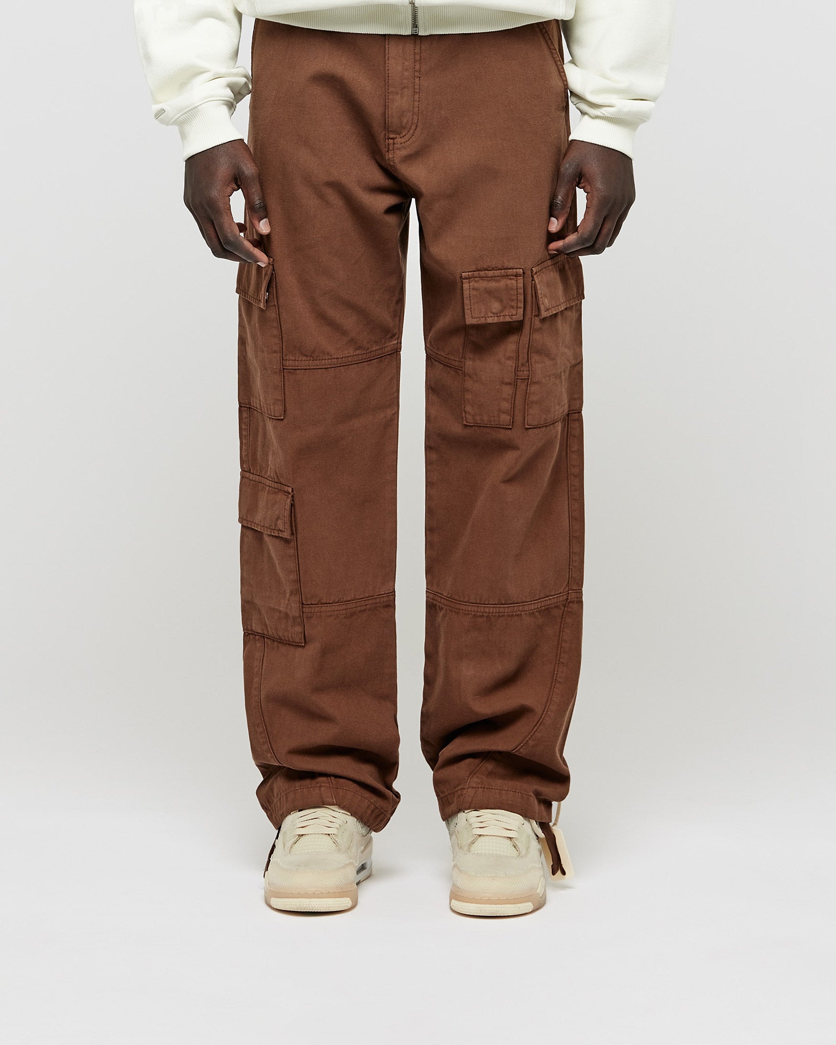 eightyfive-5-pocket-straight-cargo-pants-cargohose-brown image 2