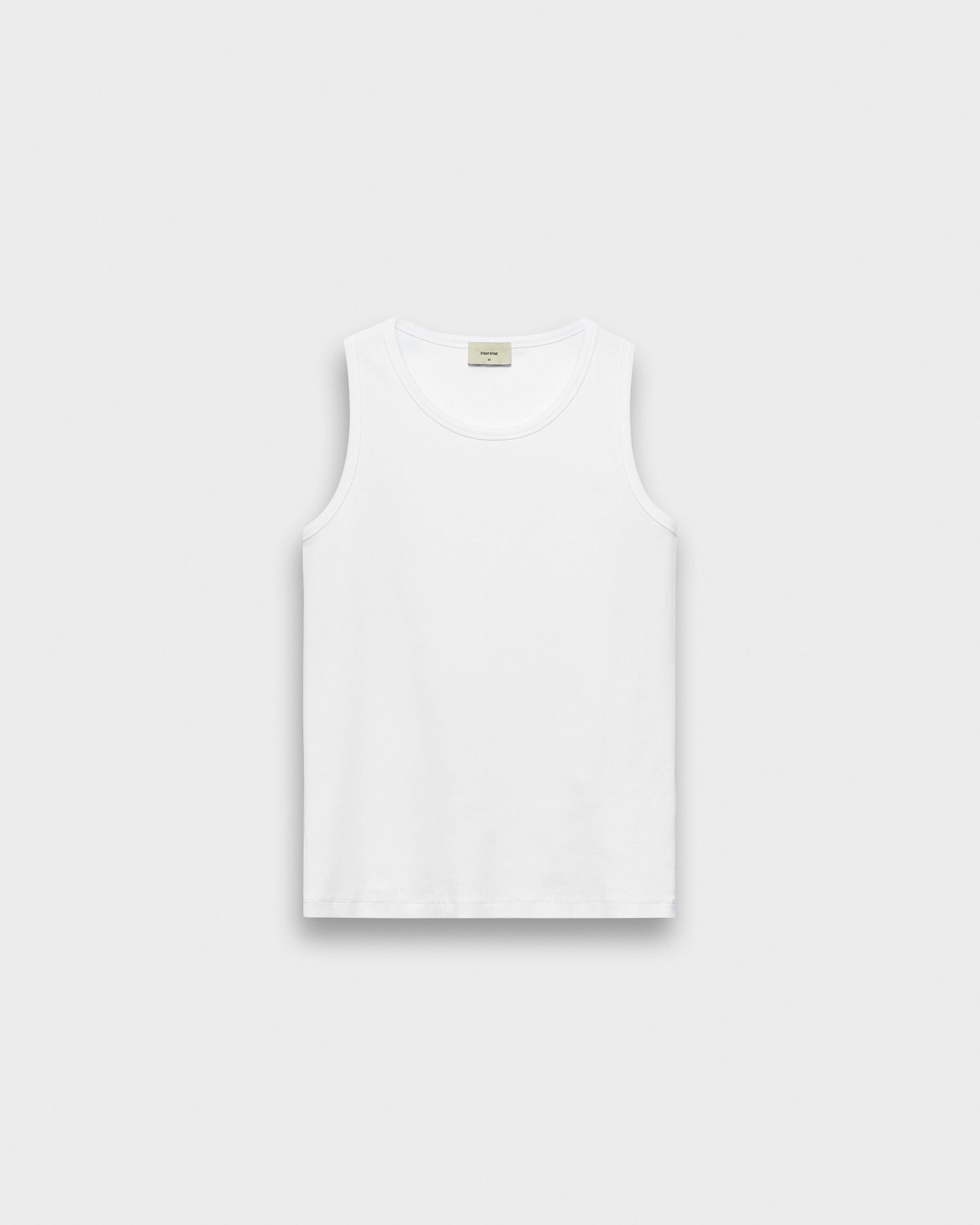 eightyfive-tops-signature-tanktop-white-slim-fit-baumwolle image 1