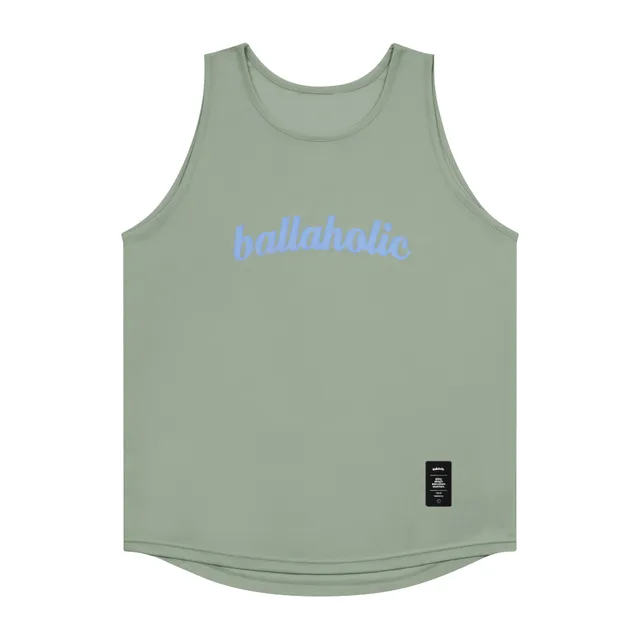 ballaholic-logo-tank-top-tanktop-gray-cerulean-blue-custom image 1