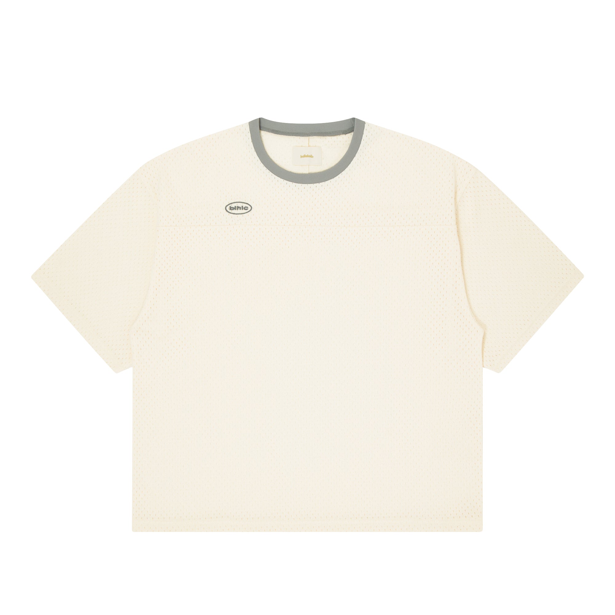 ballaholic-cotton-tees-blhlc-oval-logo-mesh-tee-ivory image 1