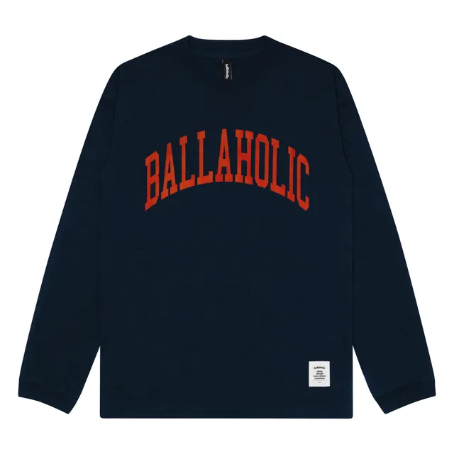 ballaholic-cotton-long-tees-college-logo-longsleeve-navy-rot image 1