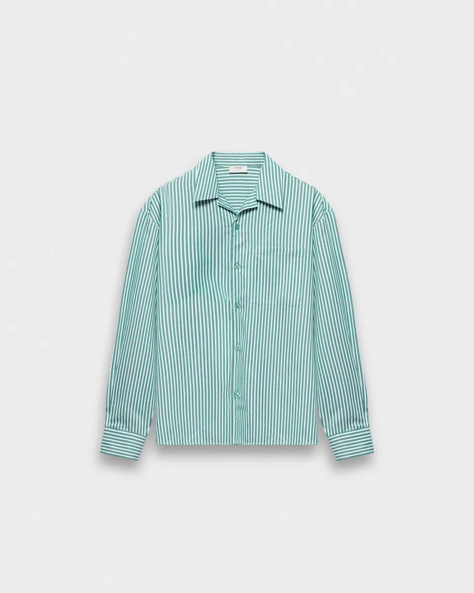 eightyfive-striped-shirt-resort-collar-hemd-green-striped image 1