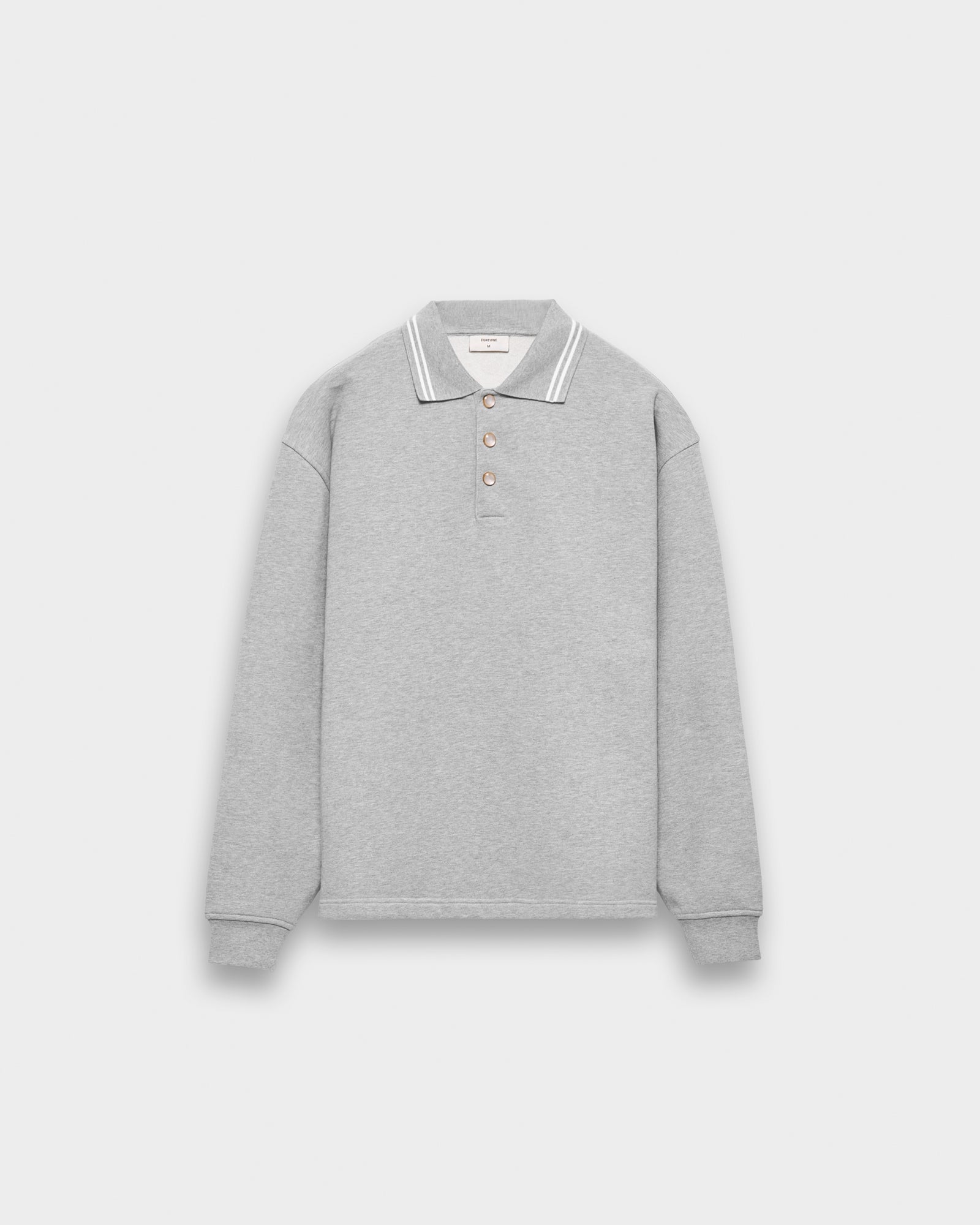 eightyfive-tops-heavy-polo-sweater-sporty-grey-baumwolle image 1