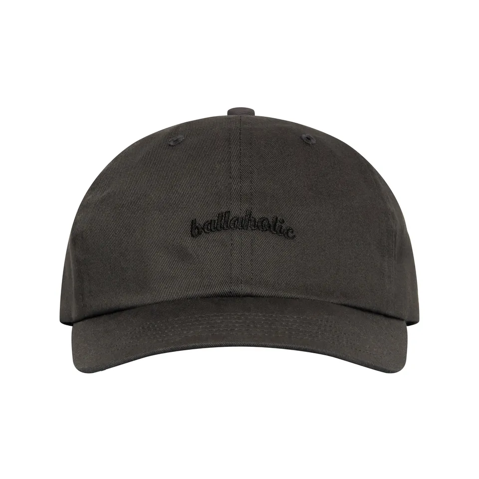 ballaholic-headwears-logo-6p-cap-kappe-dunkelgrau-schwarz image 1