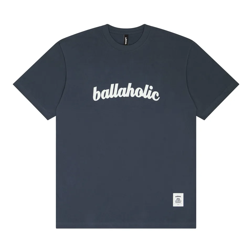 ballaholic-cotton-tees-logo-tee-hazy-navy-t-shirt image 1