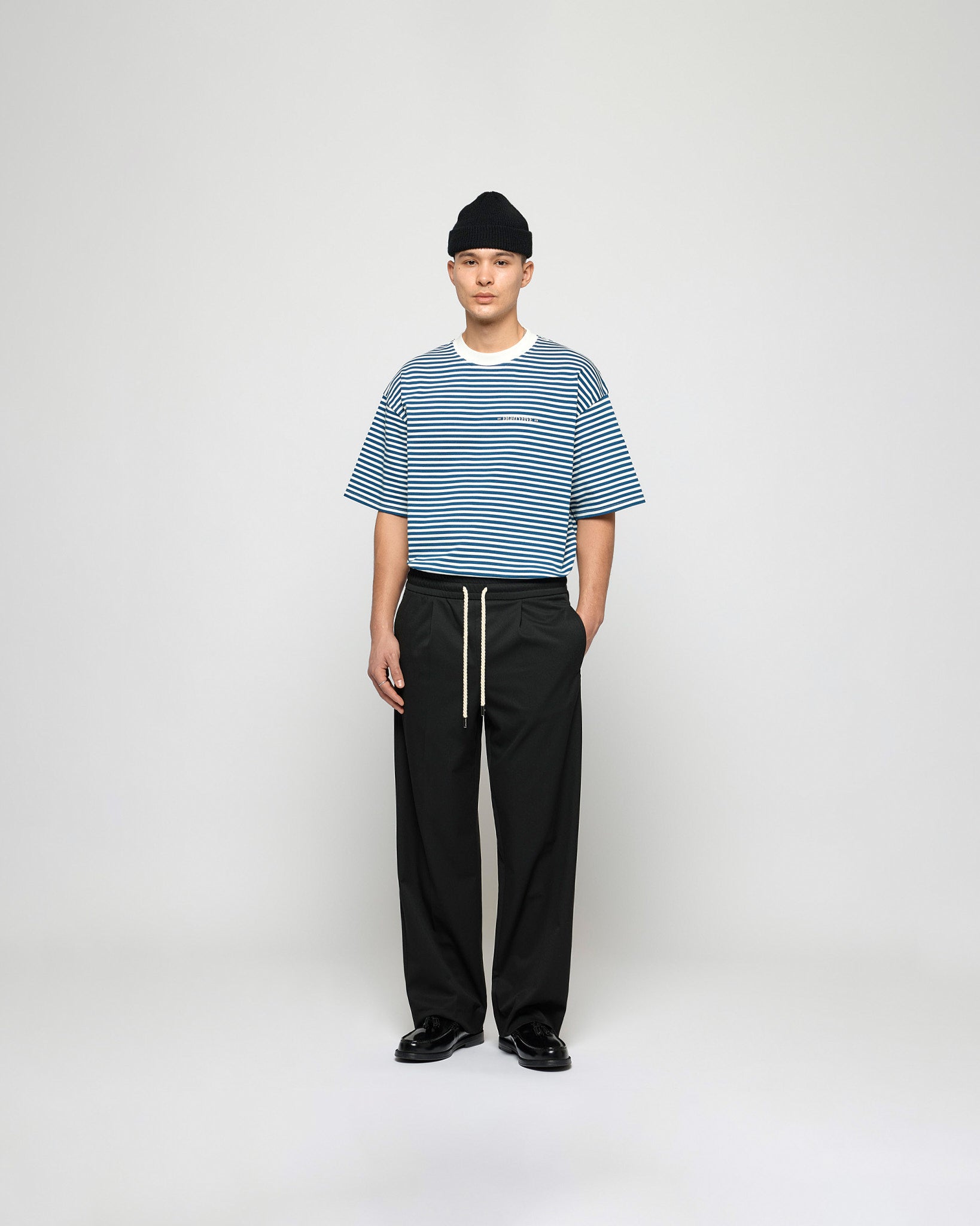 eightyfive-striped-contrast-t-shirt-blue-oversized-320gsm image 5