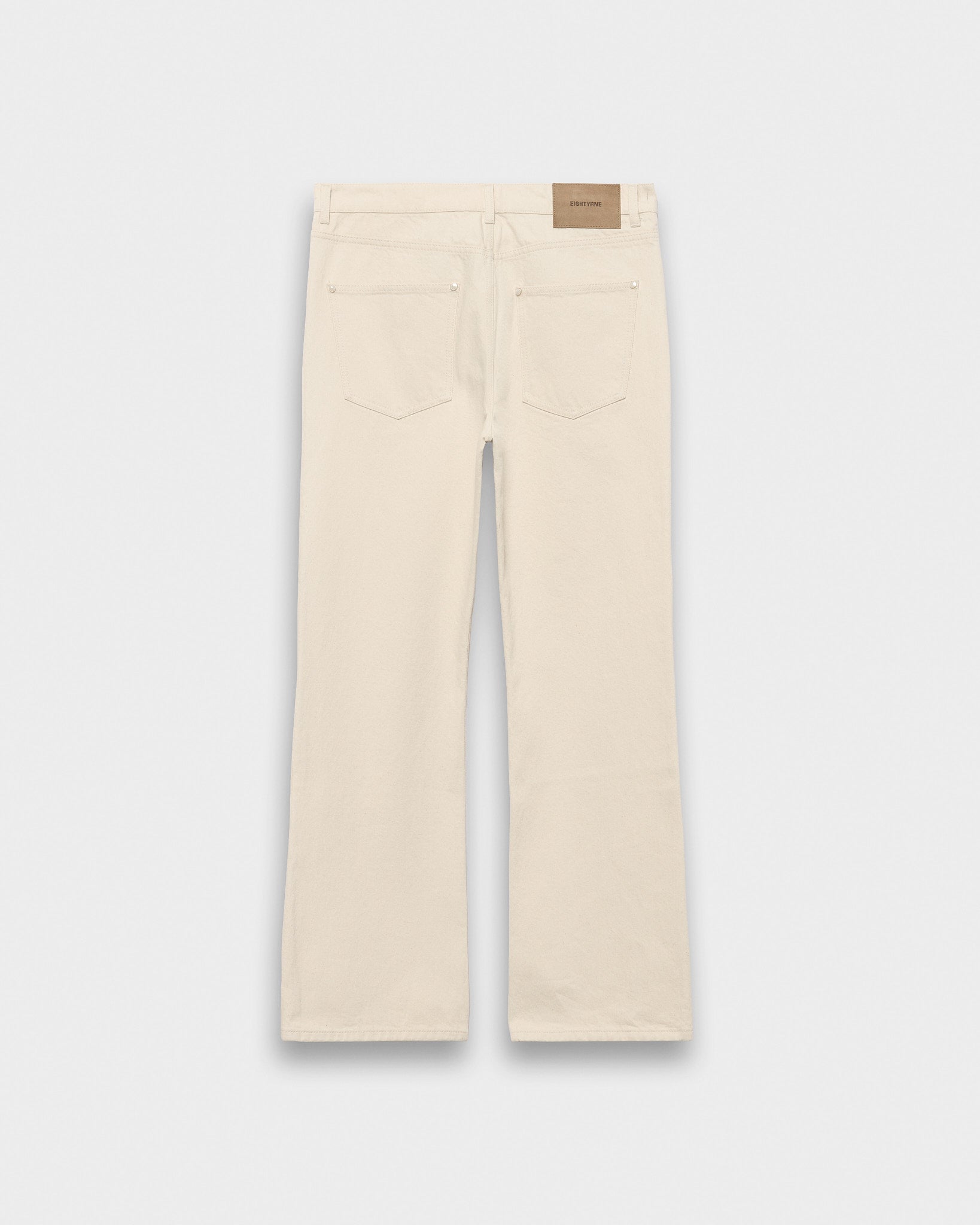 eightyfive-flared-denim-jeans-ecru-flared-fit image 2