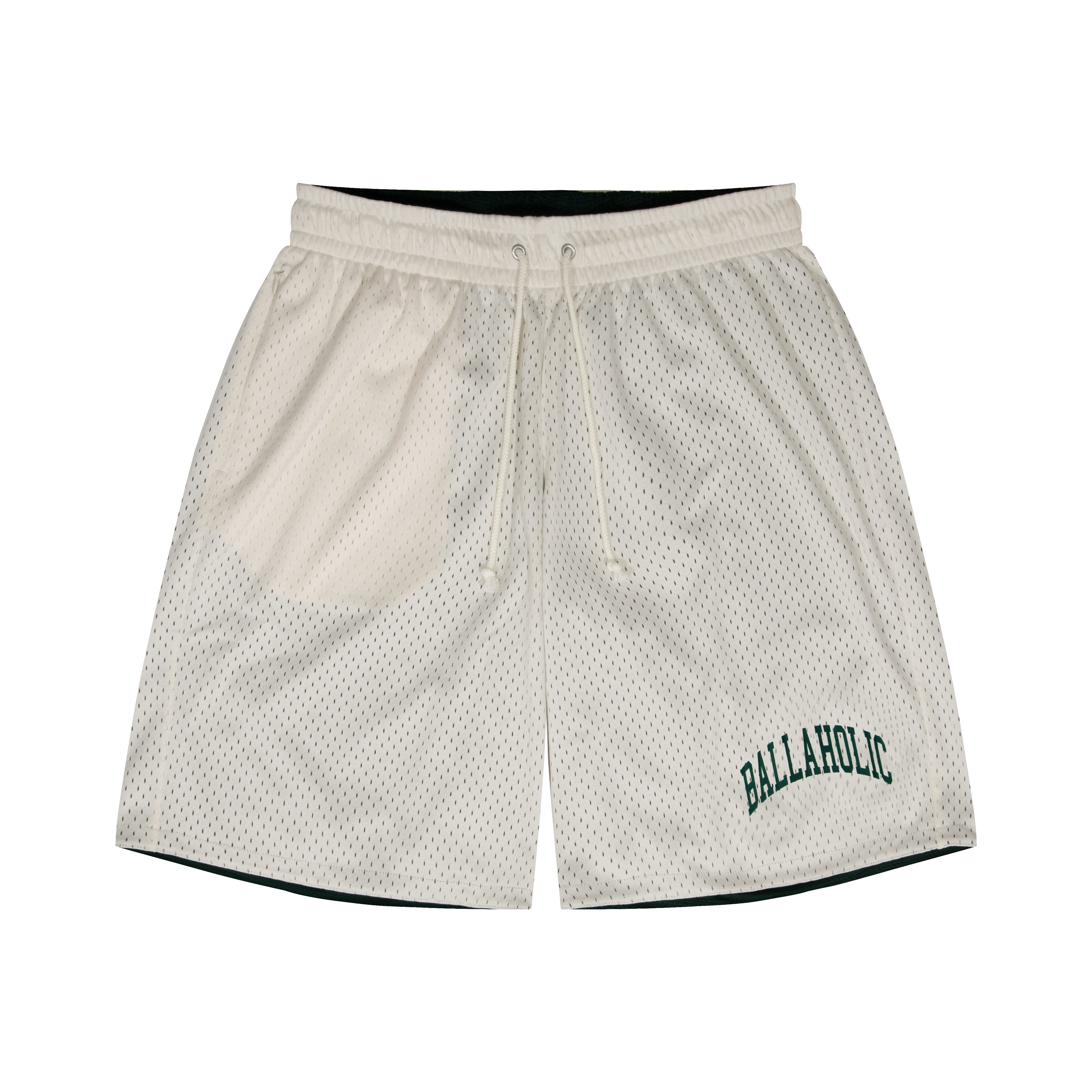 ballaholic-shorts-college-logo-mesh-zip-shorts-off-white image 1