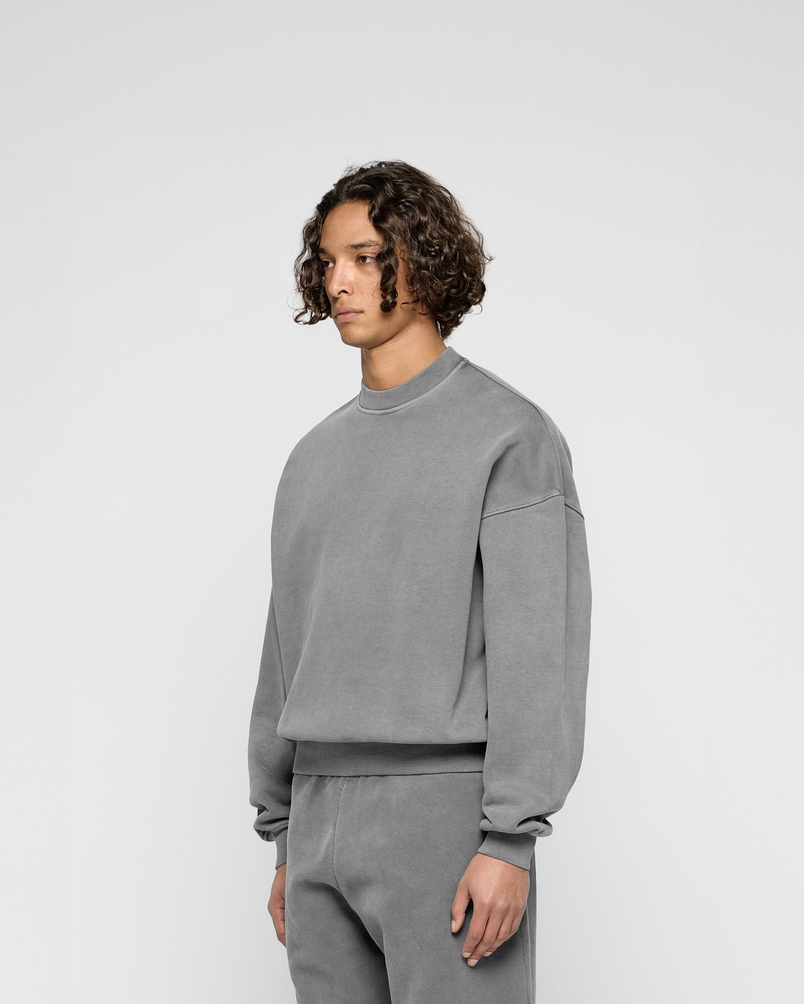 eightyfive-signature-oversized-crewneck-sweater-pullover-stone-grey image 3