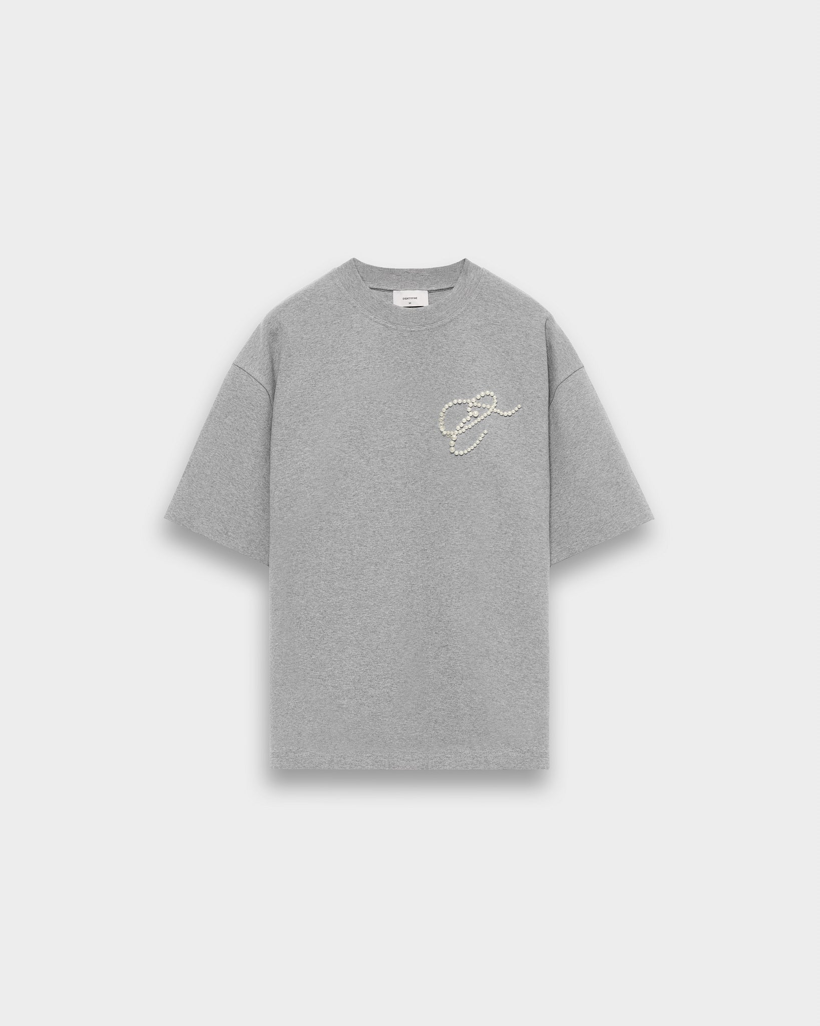 eightyfive-interlock-t-shirt-shirt-grey-melange-oversized image 1