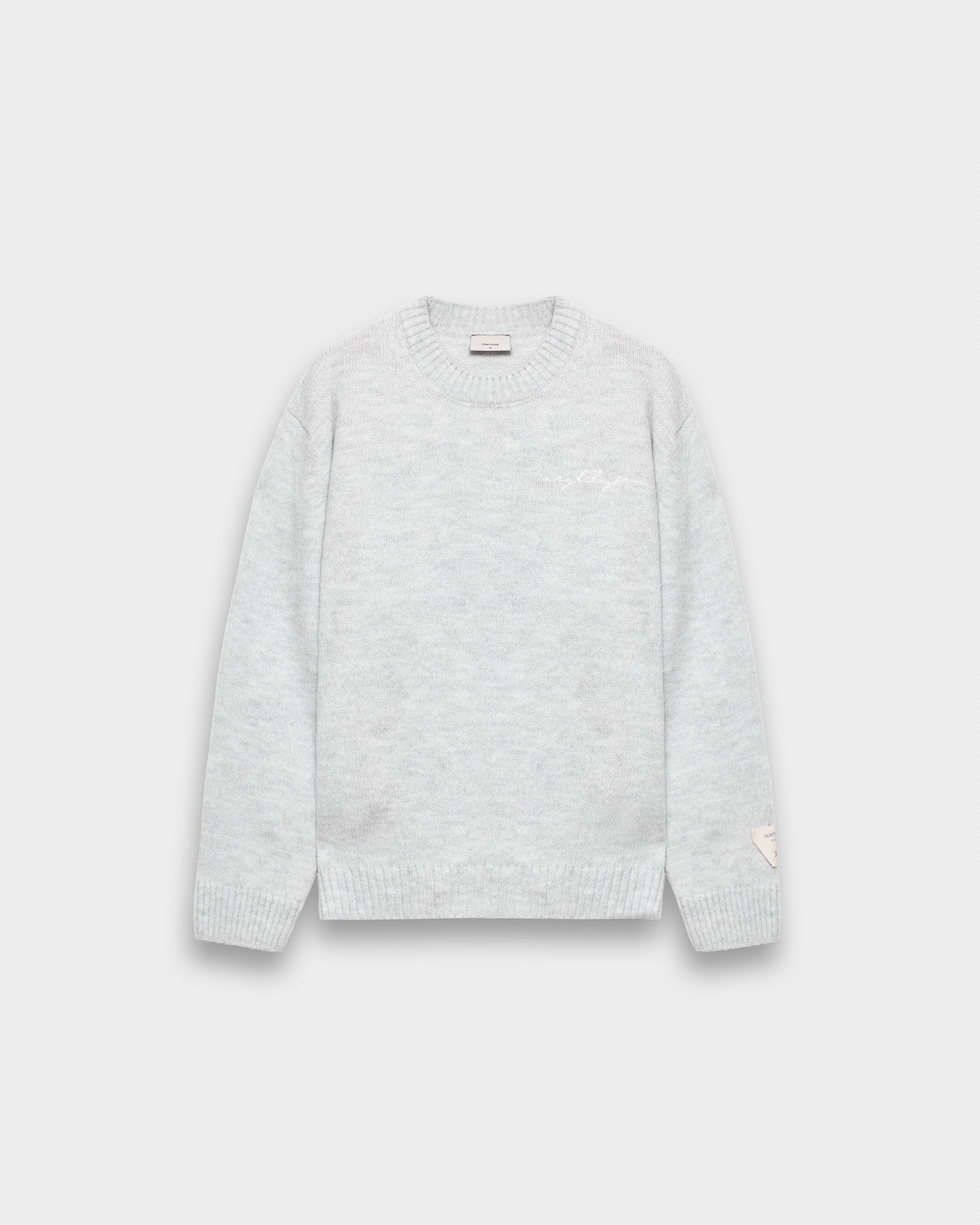 eightyfive-crew-neck-sweater-pullover-hellgrau-meliert image 1