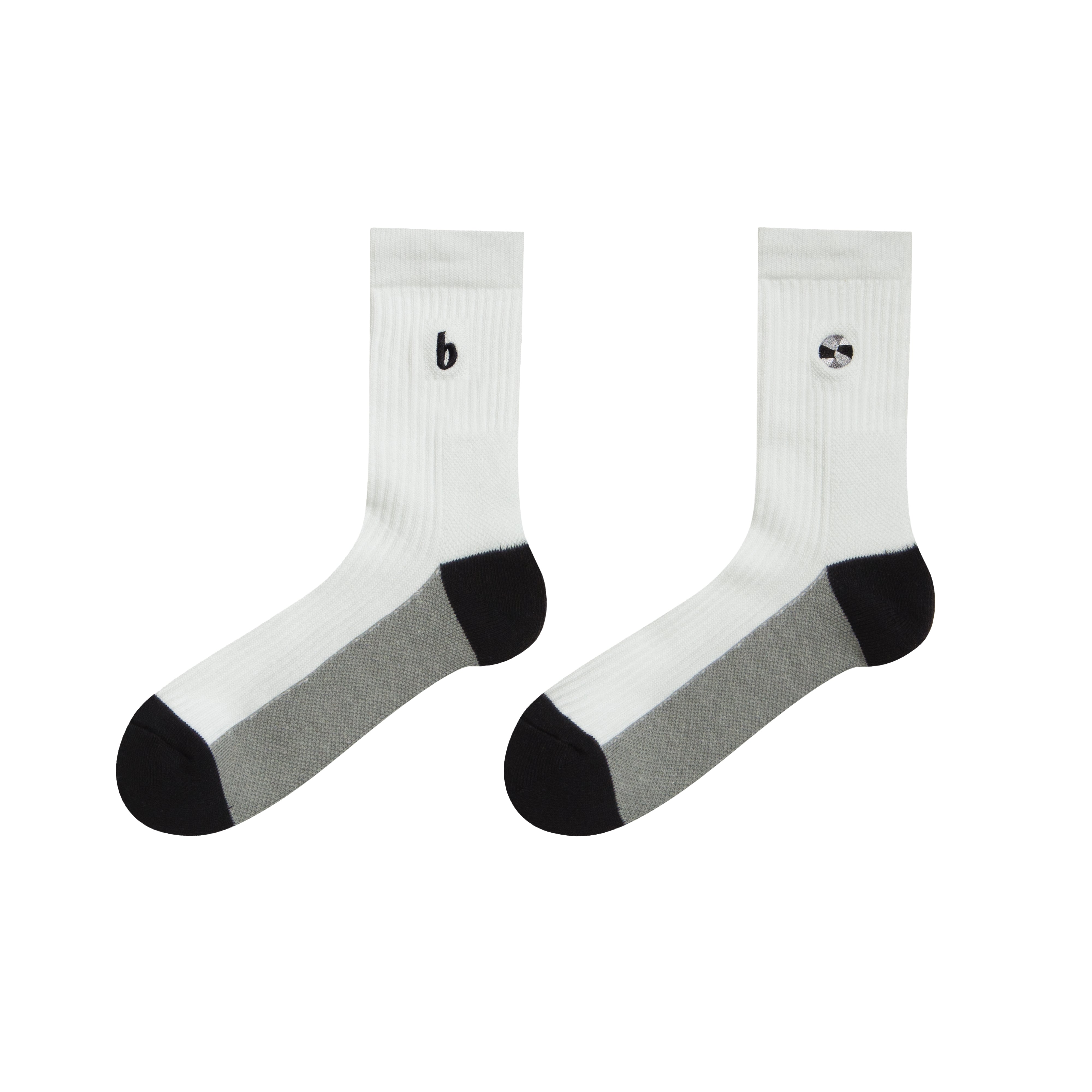 ballaholic-socks-b-ball-mid-crew-socken-white-basketball image 1
