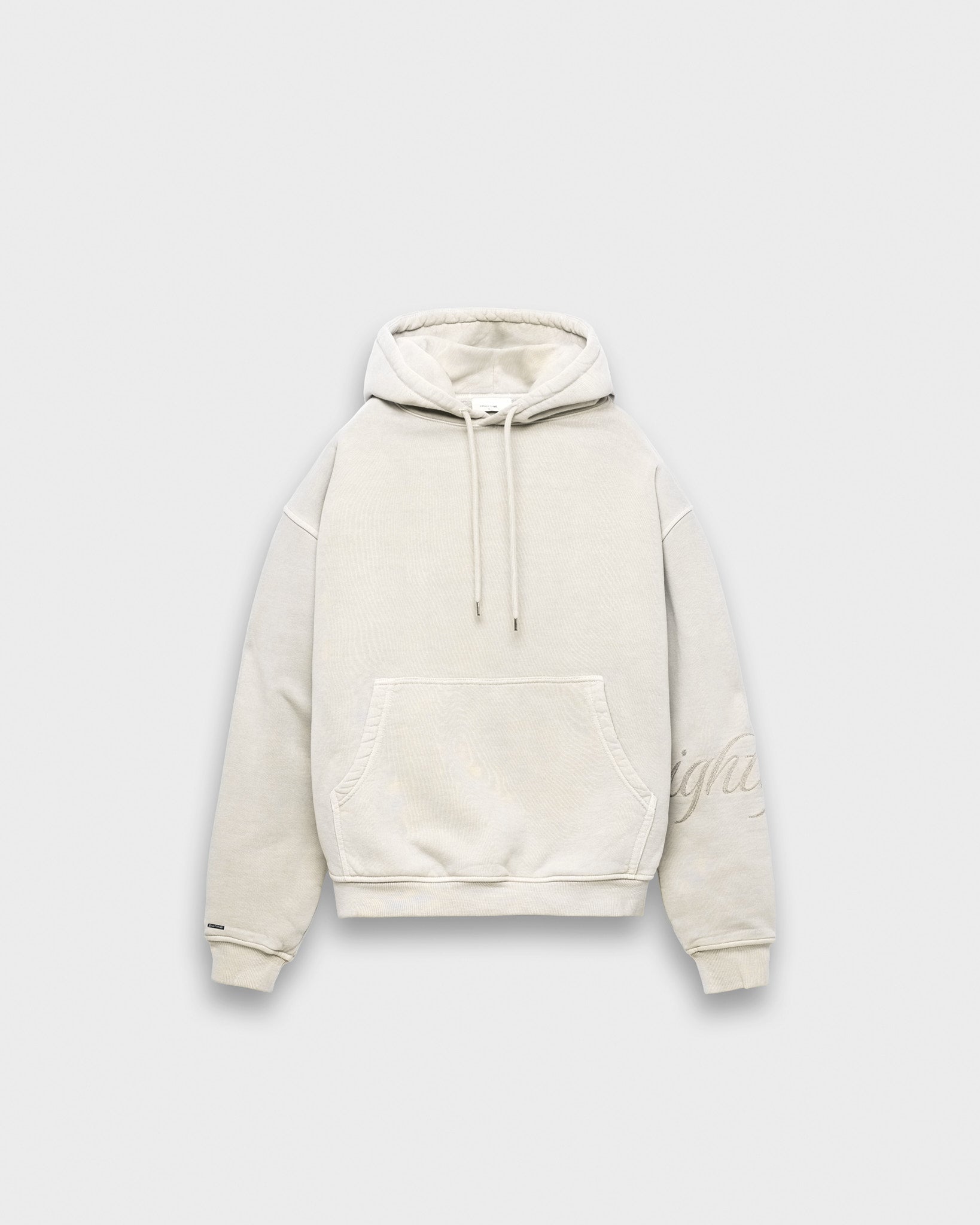 eightyfive-embroidered-handwritten-hoodie-vintage-light-grey image 1