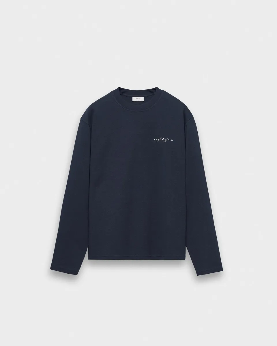 eightyfive-embroidered-longsleeve-langarmshirt-navy-baumwolle image 1