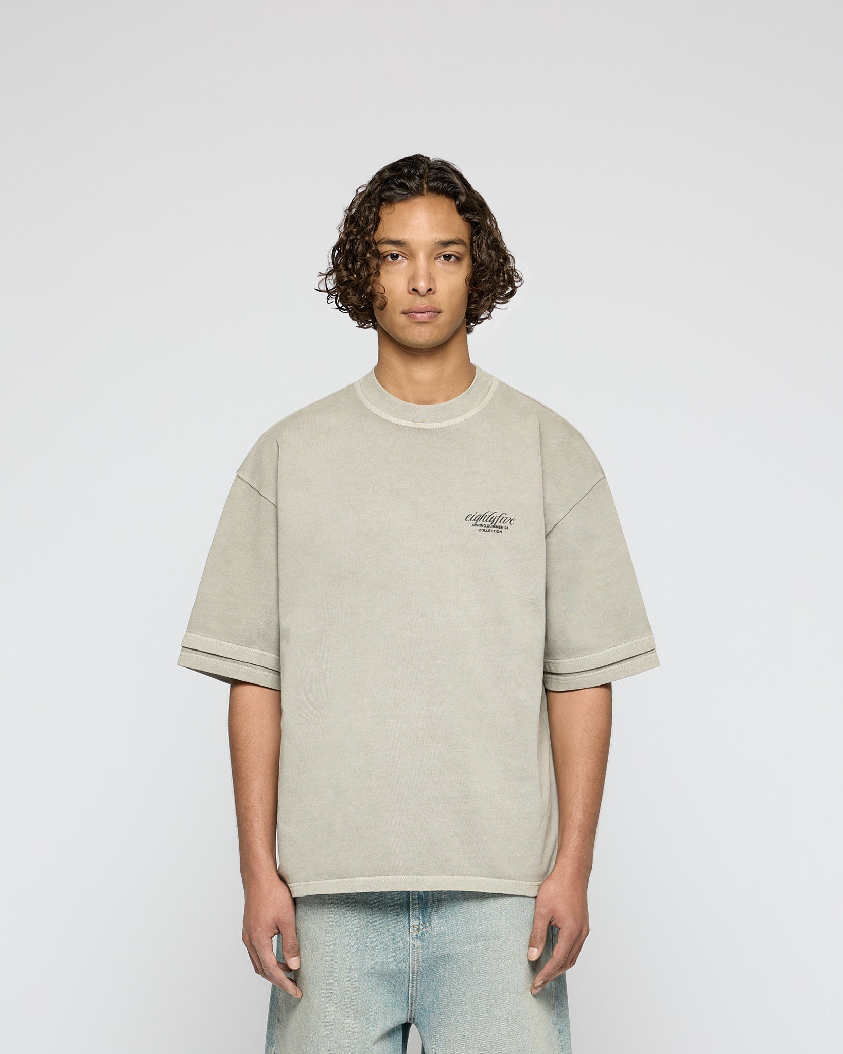 eightyfive-double-sleeve-t-shirt-vintage-hellgrau image 2