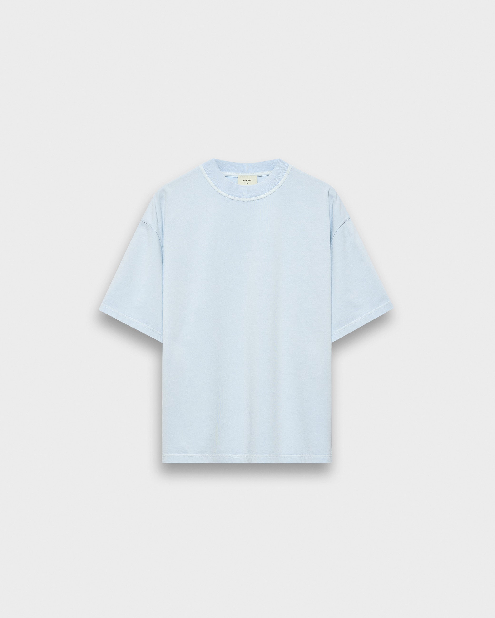 eightyfive-signature-t-shirt-washed-baby-blue-oversized image 1